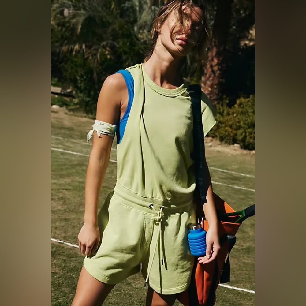 FP Movement by Free People Lime Green Jumpsuit